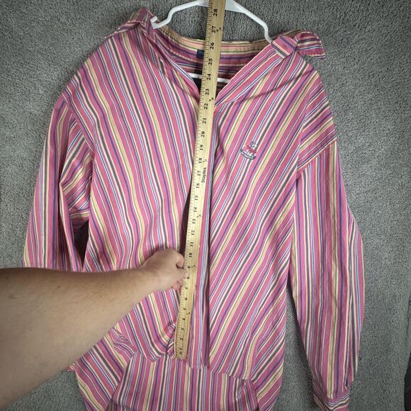 Vintage Faconnable Shirt Mens XL Multicolor Stripe Button Down Made France 90s - Picture 6 of 9